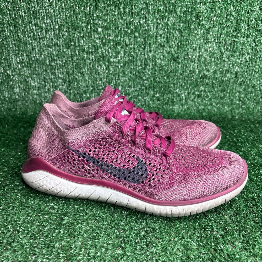 Nike Free RN Flyknit 2018 Women's Size 7 Running Shoes‎ Raspberry